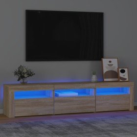 Mueble de TV con luces LED roble Sonoma 180x35x40 cm en Muebles TV | Comprar online en Foru.es
