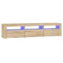 Mueble de TV con luces LED roble Sonoma 180x35x40 cm en Muebles TV | Comprar online en Foru.es
