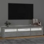 Mueble de TV con luces LED gris hormigón 180x35x40 cm en Muebles TV | Comprar online en Foru.es