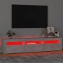 Mueble de TV con luces LED gris hormigón 180x35x40 cm en Muebles TV | Comprar online en Foru.es