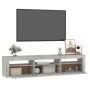 Mueble de TV con luces LED gris hormigón 180x35x40 cm en Muebles TV | Comprar online en Foru.es