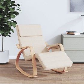 Silla mecedora de tela color crema de vidaXL, Mecedoras - Ref: Foro24-351073, Precio: 146,81 €, Descuento: %