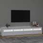 Mueble de TV con luces LED blanco 240x35x40 cm en Muebles TV | Comprar online en Foru.es