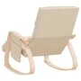 Silla mecedora de tela color crema de vidaXL, Mecedoras - Ref: Foro24-351073, Precio: 144,34 €, Descuento: %