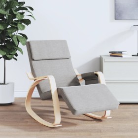 Silla mecedora de tela gris claro de vidaXL, Mecedoras - Ref: Foro24-351074, Precio: 136,49 €, Descuento: %