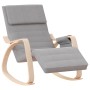 Silla mecedora de tela gris claro de vidaXL, Mecedoras - Ref: Foro24-351074, Precio: 136,49 €, Descuento: %