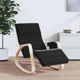 Silla mecedora de tela negro de vidaXL, Mecedoras - Ref: Foro24-351077, Precio: 130,70 €, Descuento: %