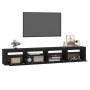 Mueble de TV con luces LED Negro 240x35x40 cm en Muebles TV | Comprar online en Foru.es