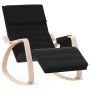 Silla mecedora de tela negro de vidaXL, Mecedoras - Ref: Foro24-351077, Precio: 130,70 €, Descuento: %