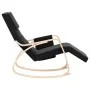 Silla mecedora de tela negro de vidaXL, Mecedoras - Ref: Foro24-351077, Precio: 130,70 €, Descuento: %