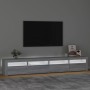 Mueble de TV con luces LED gris Sonoma 240x35x40 cm en Muebles TV | Comprar online en Foru.es
