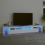 Mueble de TV con luces LED blanco 260x36,5x40 cm en Muebles TV | Comprar online en Foru.es