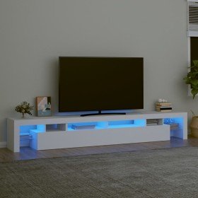 Mueble de TV con luces LED blanco 260x36,5x40 cm en Muebles TV | Comprar online en Foru.es