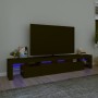 Mueble de TV con luces LED Negro 230x36,5x40 cm en Muebles TV | Comprar online en Foru.es