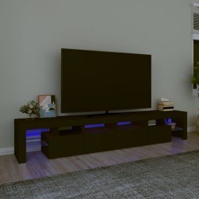 Mueble de TV con luces LED Negro 230x36,5x40 cm en Muebles TV | Comprar online en Foru.es