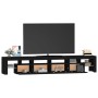 Mueble de TV con luces LED Negro 230x36,5x40 cm en Muebles TV | Comprar online en Foru.es