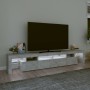 Mueble de TV con luces LED gris hormigón 230x36,5x40 cm en Muebles TV | Comprar online en Foru.es