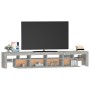Mueble de TV con luces LED gris hormigón 230x36,5x40 cm en Muebles TV | Comprar online en Foru.es