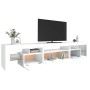 Mueble de TV con luces LED blanco 215x36,5x40 cm en Muebles TV | Comprar online en Foru.es