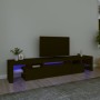 Mueble de TV con luces LED Negro 215x36,5x40 cm en Muebles TV | Comprar online en Foru.es