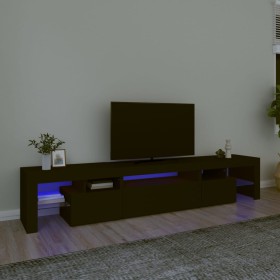 Mueble de TV con luces LED Negro 215x36,5x40 cm en Muebles TV | Comprar online en Foru.es