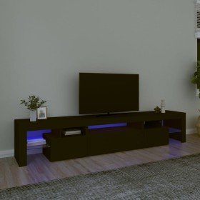 Mueble de TV con luces LED Negro 215x36,5x40 cm en Muebles TV | Comprar online en Foru.es