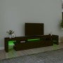 Mueble de TV con luces LED Negro 215x36,5x40 cm en Muebles TV | Comprar online en Foru.es
