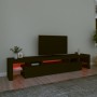 Mueble de TV con luces LED Negro 215x36,5x40 cm en Muebles TV | Comprar online en Foru.es