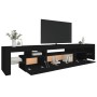 Mueble de TV con luces LED Negro 215x36,5x40 cm en Muebles TV | Comprar online en Foru.es