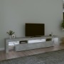 Mueble de TV con luces LED gris hormigón 215x36,5x40 cm en Muebles TV | Comprar online en Foru.es