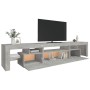 Mueble de TV con luces LED gris hormigón 215x36,5x40 cm en Muebles TV | Comprar online en Foru.es