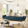 Sofá cama de 2 plazas con dos cojines terciopelo azul de vidaXL, Sofás - Ref: Foro24-337581, Precio: 307,50 €, Descuento: %
