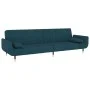 Sofá cama de 2 plazas con dos cojines terciopelo azul de vidaXL, Sofás - Ref: Foro24-337581, Precio: 307,50 €, Descuento: %