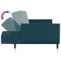 Sofá cama de 2 plazas con dos cojines terciopelo azul de vidaXL, Sofás - Ref: Foro24-337581, Precio: 307,50 €, Descuento: %