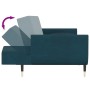 Sofá cama de 2 plazas con dos cojines terciopelo azul de vidaXL, Sofás - Ref: Foro24-337581, Precio: 311,89 €, Descuento: %