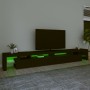 Mueble de TV con luces LED negro 290x36,5x40 cm en Muebles TV | Comprar online en Foru.es