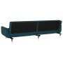 Sofá cama de 2 plazas con dos cojines terciopelo azul de vidaXL, Sofás - Ref: Foro24-337581, Precio: 311,89 €, Descuento: %