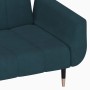 Sofá cama de 2 plazas con dos cojines terciopelo azul de vidaXL, Sofás - Ref: Foro24-337581, Precio: 311,89 €, Descuento: %
