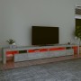 Mueble de TV con luces LED gris hormigón 290x36,5x40 cm en Muebles TV | Comprar online en Foru.es