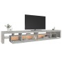 Mueble de TV con luces LED gris hormigón 290x36,5x40 cm en Muebles TV | Comprar online en Foru.es