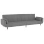 Sofá cama de 2 plazas con dos almohadas terciopelo gris claro de vidaXL, Sofás - Ref: Foro24-337582, Precio: 316,75 €, Descue...