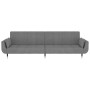 Sofá cama de 2 plazas con dos almohadas terciopelo gris claro de vidaXL, Sofás - Ref: Foro24-337582, Precio: 316,75 €, Descue...