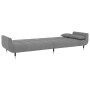 Sofá cama de 2 plazas con dos almohadas terciopelo gris claro de vidaXL, Sofás - Ref: Foro24-337582, Precio: 316,75 €, Descue...