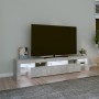 Mueble de TV con luces LED gris hormigón 200x36,5x40 cm en Muebles TV | Comprar online en Foru.es