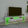 Mueble de TV con luces LED gris hormigón 200x36,5x40 cm en Muebles TV | Comprar online en Foru.es