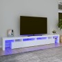 Mueble de TV con luces LED blanco 260x36,5x40 cm en Muebles TV | Comprar online en Foru.es