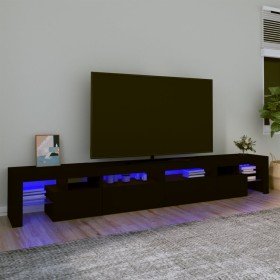 Mueble de TV con luces LED Negro 260x36,5x40 cm en Muebles TV | Comprar online en Foru.es