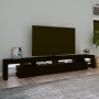 Mueble de TV con luces LED Negro 260x36,5x40 cm en Muebles TV | Comprar online en Foru.es