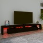 Mueble de TV con luces LED Negro 260x36,5x40 cm en Muebles TV | Comprar online en Foru.es