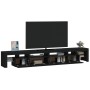 Mueble de TV con luces LED Negro 260x36,5x40 cm en Muebles TV | Comprar online en Foru.es